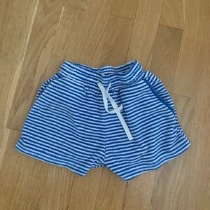 minnow Boys Blue Stripe French Terry Short, Toddler 3-4T